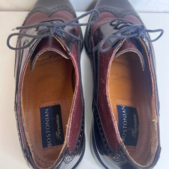 Bostonian Florentine Oxford Wingtip Brogue Dress Shoe Size 8.5 Made in Italy - Picture 5 of 13